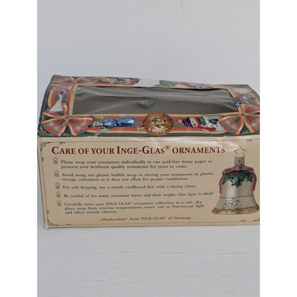 Inge Glas Glass Mouth Blown German Ornaments Baby First Christmas Set Of 3 New - Picture 14 of 16